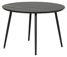 Hagebord Madrid svart Ø110 cm - Sunlife